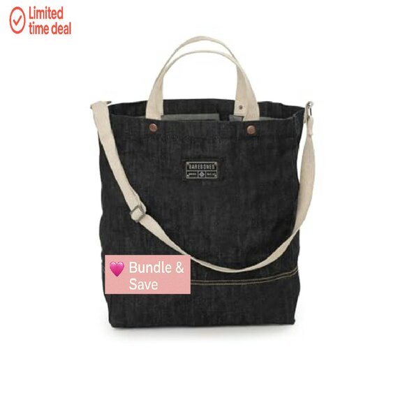 Large Waxed Canvas Tote Bag Heavy Duty Reusable Grocery Carryall - Picture 2 of 8